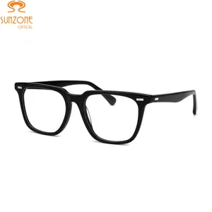 CO1201 moda retro asetat gözlük optik gözlük çerçeveleri dikdörtgen gözlük