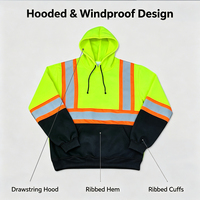 Uniforme de travail respirant de classe 2 ANSI pour les agents de contrôle du trafic, service OEM ODM, sweats à capuche de sécurité réfléchissants