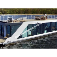 Bateau de maison de ponton en aluminium, nouveau Design de luxe, maison flottante, bateau de maison en aluminium soudé