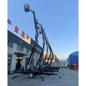 Trailer-mount artikulator Boom Lift Towable pria mengangkat Cherry Picker listrik - Product Image 6