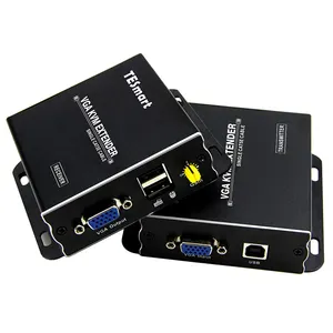 TESmart Kvm Extender ove IP UTP su Cat5/6 RJ45 EDID ESD trasmettitore ricevitore 300m 1920*1200 VGA Etender per server nei dati