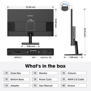 Koorui จอคอมพิวเตอร์24นิ้ว, จอภาพสำหรับถนอมสายตา144Hz 1080P พร้อมกรอบ ° 178-ไม่เอียง <span class=keywords><strong>VESA</strong></span> - Product Image 6