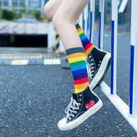 Vente en gros Adulte Taille Arc-En-Ciel Chaussettes Cadeau Mignon Lesbienne Gay Bisexuel Trans Lgbt Pride Femmes Chaussettes En Coton