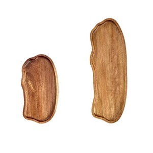 Bandeja de madera de acacia Autonomy con forma de nube, diseño irregular para servir postres, café, té, uso doméstico, ocasiones de cumpleaños - Product Image 3
