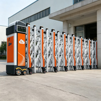 Système de portail coulissant automatique rétractable personnalisé Zhanjiang pour allée d'hôtel, design moderne