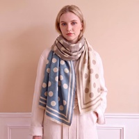 Châle long en cachemire VISROVER, style européen et américain, nouvelle collection automne-hiver, motif floral, élégant, imprimé double face, chaud, pour femme