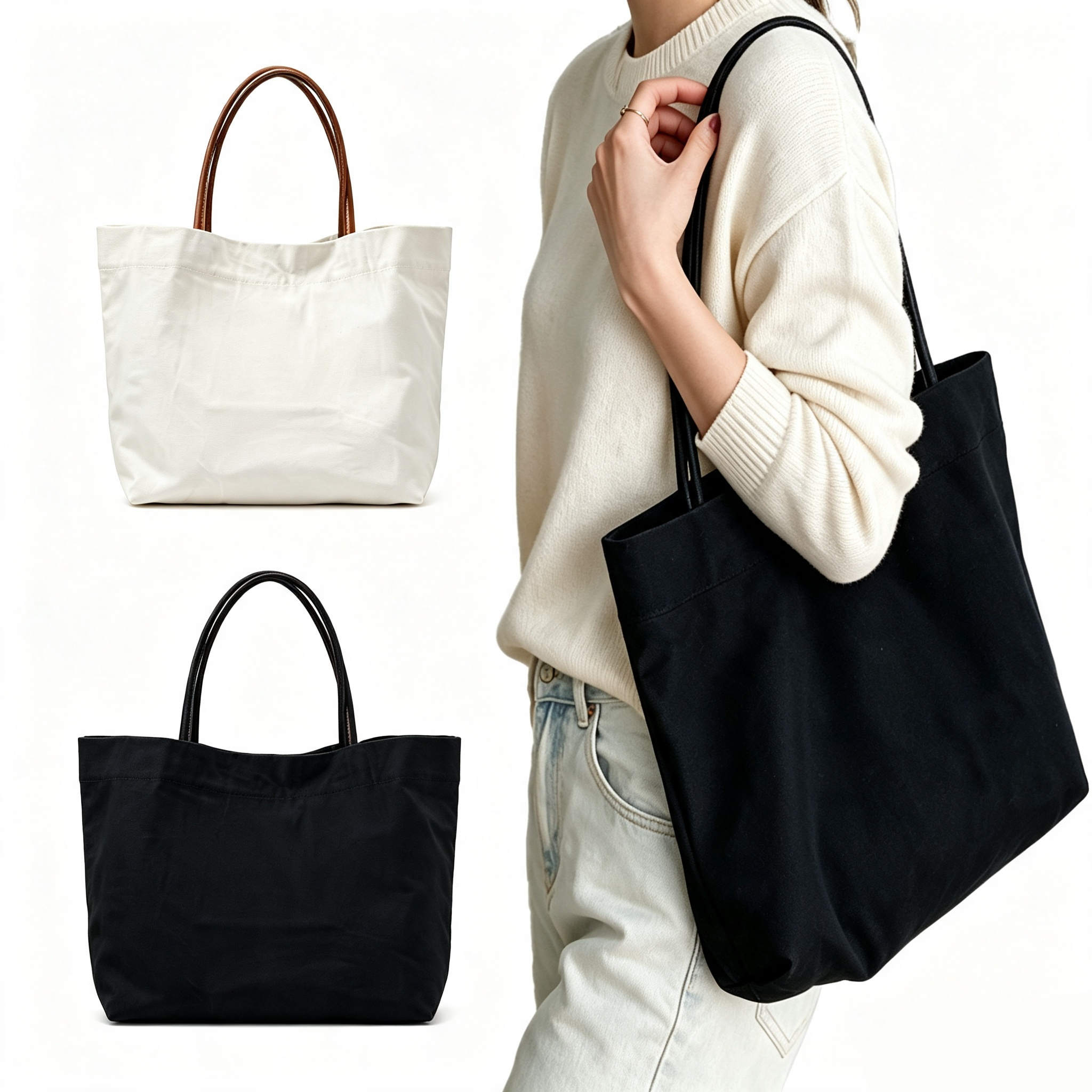 Solid Color Canvas Women's Two Straps