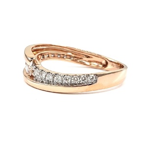 KOK Beloved Bride diseño entrega rápida 18K oro rosa buena calidad joyería de diamantes naturales anillos de boda simples para mujer - Product Image 2