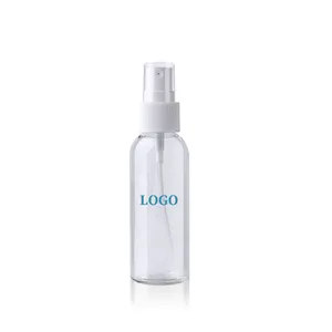 Taşınabilir sis sprey şişe şeffaf plastik 10ml 20ml 30ml 50ml 60ml boş doldurulabilir beyaz kozmetik ambalaj PET Aerosol