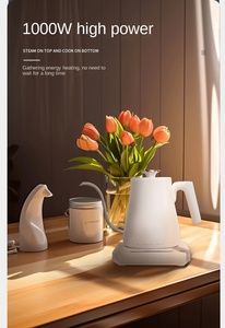 Hervidor eléctrico inalámbrico portátil de silicona de acero inoxidable Control de temperatura Mantener caliente Hervir-Secar Protección Agua hirviendo - Product Image 4