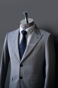 <span class=keywords><strong>Tuta</strong></span> in lana a righe grigio chiaro da uomo di alta qualità/Set formale con cerniera Plus Size tessuto traspirante per balli da matrimonio - Product Image 2