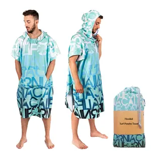 Ultra Zachte Microfiber Surf Strand Veranderende Handdoek Voor Volwassenen Poncho Handdoek