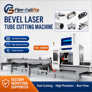 Cortadora Láser de Tubos de Alta Precisión para Pasamanos y Estructuras de Elevadores, Láser de Fibra CNC de 3KW para Procesamiento de Tuberías Metálicas - Product Image 1