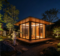 Véranda économique moderne en aluminium et verre préfabriquée avec un design de toit polygonal pour une utilisation en extérieur, hôtels, appartements, vente en gros