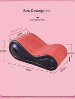 Fouets pour adultes, canapés gonflables pour le sexe, chaises pour positions sexuelles, jouets de flirt pour couples, équipement BDSM - PVC bicolore rouge/noir