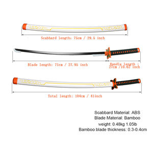 <span class=keywords><strong>Katana</strong></span> de cosplay d'anime <span class=keywords><strong>Rengoku</strong></span> Kyoujurou, lame de <span class=keywords><strong>katana</strong></span> d'anime Demon Slayer, accessoire de cosplay, taille réelle, <span class=keywords><strong>katana</strong></span> japonaise - Product Image 4