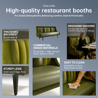 Bar en cuir moderne double sièges Durable Hôtel Restaurant Banquette Meubles Banc Canapé Stand Sièges