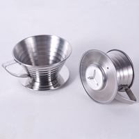 Nouveau filtre à expresso barista en acier inoxydable moderne et écologique, cafetière réutilisable, filtre à café à coulée manuelle