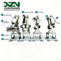 Palettiseur robotisé multifonctionnel personnalisé 10-50 kg 600-1200 sacs/h avec moteur servo complet pour sacs de café, farine, maïs, bidons et bouteilles