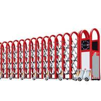 Porte de clôture électrique industrielle automatique rétractable à double porte coulissante pour l'extérieur pour la conception pliante télescopique d'hôpital de gymnase