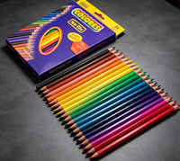 Crayons de dessin écologiques non toxiques, multicolores, en bois, pour l'école, 12/18/24/36 couleurs, à base d'huile