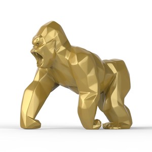 Décoration de jardin extérieur 2 m 2 mètres 200 cm Gorilla Resina-Decorazione Barrel Gold King Kong Gorilla Wrestling Statue à vendre - Product Image 4