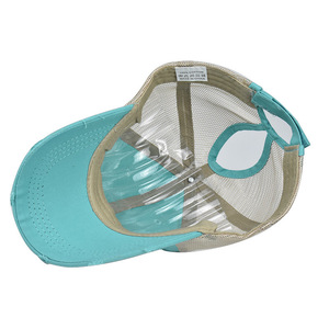 Baseball Cap Mesh Breathable Cotton Curved Brim Women Outdoor Sun Hat Gray Black Khaki Orange Burgundy Navy Blue Sky Blue - Product Image 3