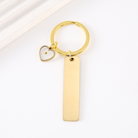 Ywyougang Porte-clés personnalisable en acier inoxydable avec mini-breloque cœur, accessoire gravable