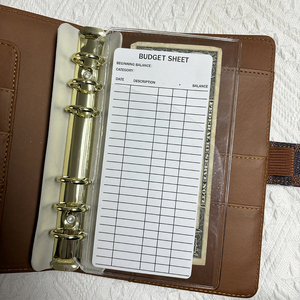 Chất Lượng Cao Lá Lỏng Mềm PVC Không Có Dây Pouch Chèn Rõ Ràng Tiền Mặt Phong Bì Ngân Sách Hệ Thống Chất Kết Dính Đôi Túi A6 Tiền Mặt Phong Bì - Product Image 2