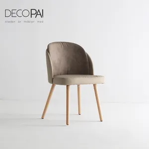 현대 디자이너 클럽 카페 레스토랑 레저 가구 사이드 장식품 나무 다리 의자 의자