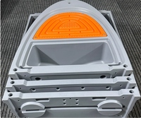 Bateau de pêche pliant portable en plastique technique, transportable par voiture, avec coque stable en PE épaissi, pour la pêche aux leurres