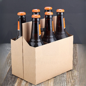 Lot de 6 porte-bouteilles porte-gobelet en carton kraft 12 oz. Porte-bouteille de bière ou de vin pour un <span class=keywords><strong>transport</strong></span> sûr et facile - Product Image 6
