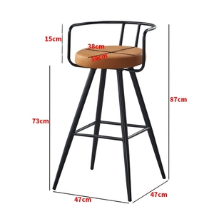 Modern Simple <strong>High</strong> <strong>Stool</strong> Home bar <strong>Stool</strong> bar Chair Backrest Leather Chair <strong>High</strong> <strong>Stools</strong> <strong>Table</strong> <strong>and</strong> Chairs for Restaurant <strong>and</strong> Bars - Product Image 5