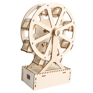 DIY Grande Roue Modèle Matériaux Kit Physique <span class=keywords><strong>Préscolaire</strong></span> Éducatif Science <span class=keywords><strong>Expérience</strong></span> 3D En Bois Assembler STEM Jouet - Product Image 3