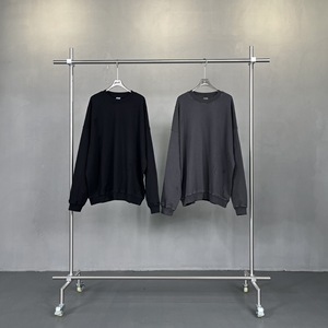 H5559 Hot Sales New Arrivals Wholesale Custom 430 Gsm 100% Cotton Acid Washed Oversized Sweatshirts Crewneck Sweatshirts - Product Image 2