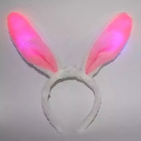 Bandeau lumineux LED oreilles de lapin pas cher pour fête de Pâques, accessoire lumineux pour cheveux