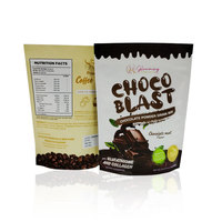 Vide Doypack Café Boisson Alimentaire Sac À Fermeture Éclair Stand Up Pouch Chocolat Poudre Emballage Avec Logo