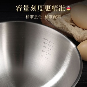 Stainless Steel Salad Bowl Large Size For Home Use Fruit And Noodle Bowl Solid Color - Product Image 5