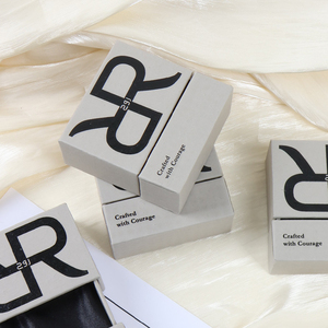Custom <b>Black</b> logo Drawer Cardboard Jewelry Packing <b>Boxes</b> With logo - Product Image 3