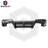 Diffuseur arrière en fibre de carbone Style RZ pour BMW E82 E88 1M 1 Series Cars Lèvre de pare-chocs arrière sous Spoiler Splitter
