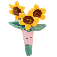 Plantes en coton réalistes, bouquet de fleurs artificielles, cadeau de la Saint-Valentin pour filles, figurine en peluche