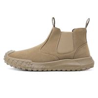 Chaussures de travail pour hommes à taille haute, bottes courtes britanniques, bottes de sport et de loisirs à semelle épaisse, nouvelle collection en cuir synthétique de haute qualité