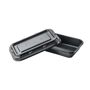 Airline Dual Oven Heat Resistance Black Container Plastic CPET Food Trays