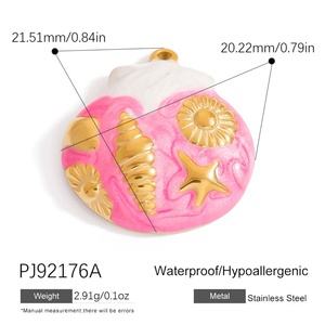 High-End 18k Gold Stainless Steel DIY Retro Jewelry <b>Accessories</b> for Women <b>Light</b> Luxury Fashion Pendants & Charms - Product Image 6