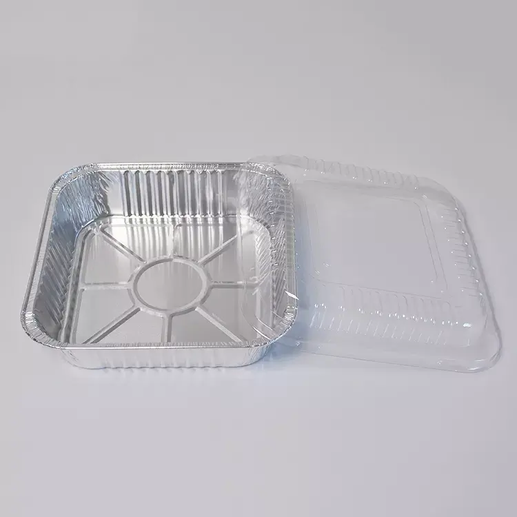 Verschillende Maten Bops Plastic Deksel Plastic Cover Voor Aluminiumfolie Voedsel Containers Wegwerp Aluminiumfolie Lade