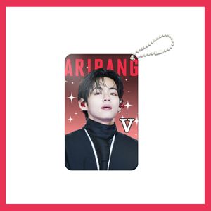 Porte-clés en acrylique personnalisé Kpop en gros, pendentif transparent pour sac avec chaîne perlée pour cadeaux promotionnels de concert - Product Image 2