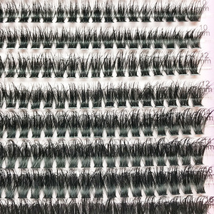 Cils en grappe synthétiques 3D style explosif auto-adhésifs pour extensions de cils DIY, cils en éventail à marque privée - Product Image 3