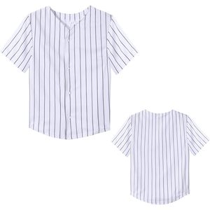 Camiseta de Béisbol para Niños, Cuello en V, Manga Corta, Rayas Blancas y Negras, Corte Regular, Camiseta Deportiva para Niñas y Niños - Product Image 4