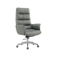 Mobilier de bureau de luxe en cuir marron patron chaise de bureau pivotante chaise de bureau inclinable chaise à oreilles en cuir