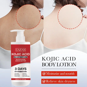 Uazan Sữa dưỡng thể hữu cơ Glutathione Kojic axit ca cao bơ thuần chay làm trắng chống nhăn Kem làm sáng da - Product Image 3